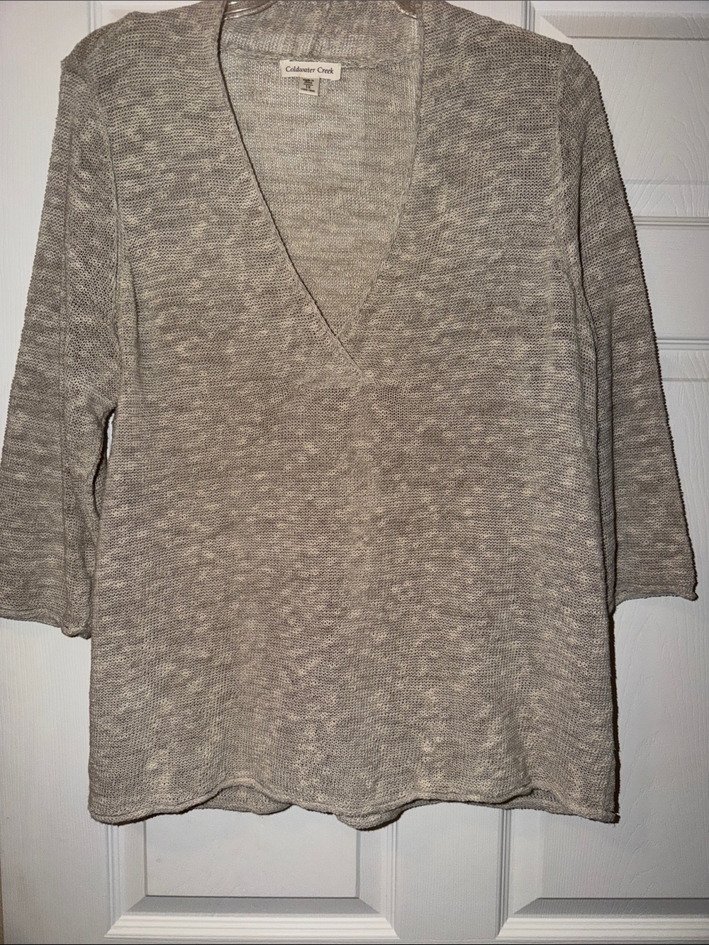 Coldwater Creek Cozy Women's Cream Knit Sweater